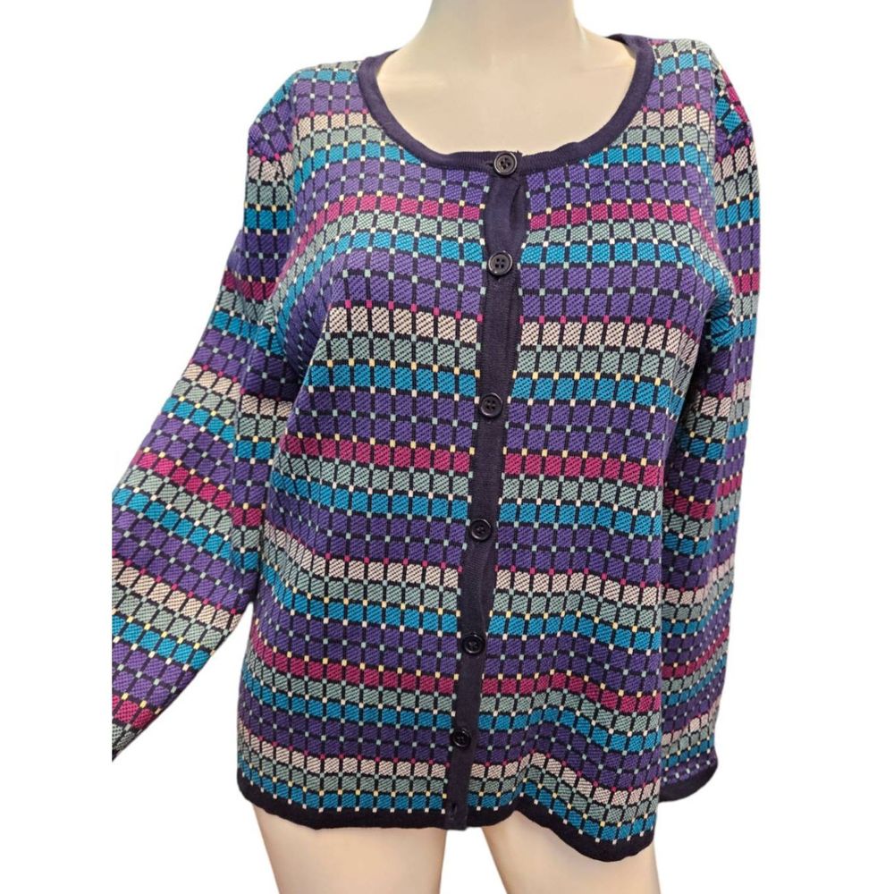 Appleseeds Multicolored Sweater Cardigan size Large